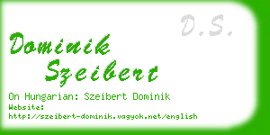 dominik szeibert business card